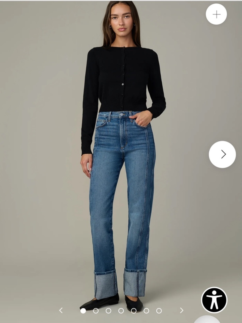 Joe’s Jeans The Margot Cuffed Jeans High Rise Straight Leg Size 25